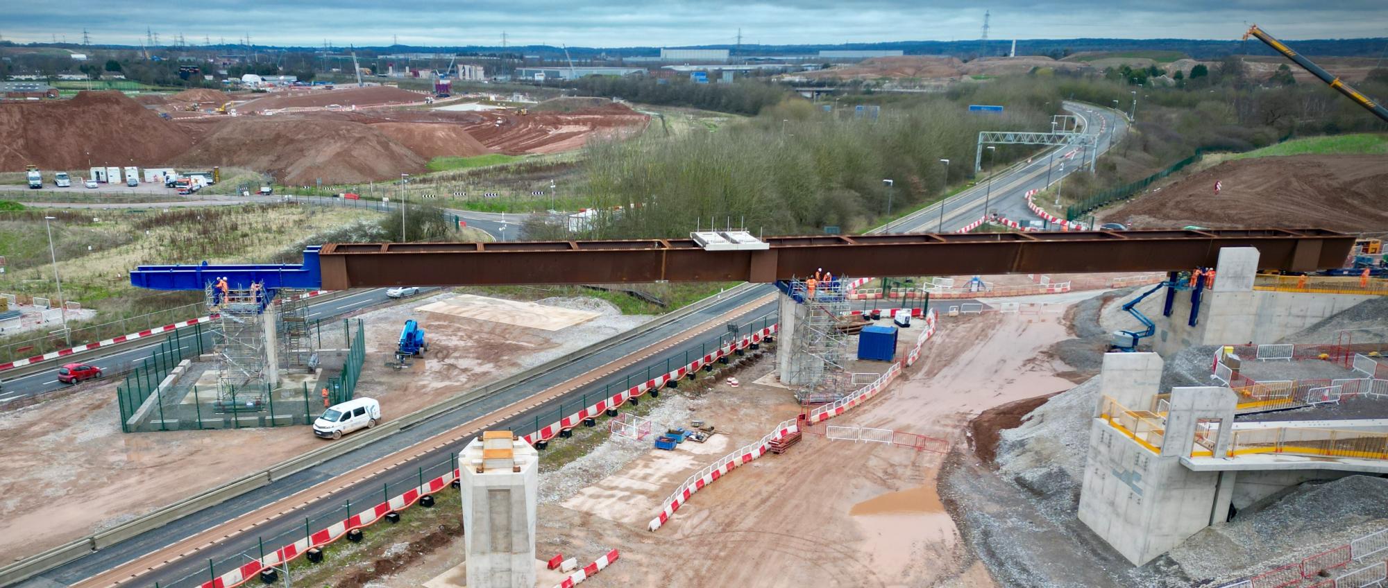 First Launch Of The M42/M6 Motorway Link East Viaduct Completed ...